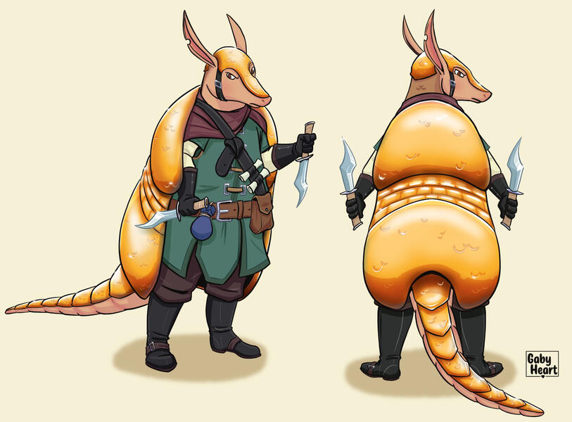 This was a character created for a RPG game! The idea is to show his design and stuff.