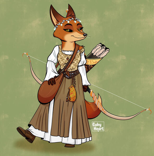 This ilustration is a character created for a lover of foxes and anthropomorphic animals. Also the outfit exists in real life, it belongs to Cherry!