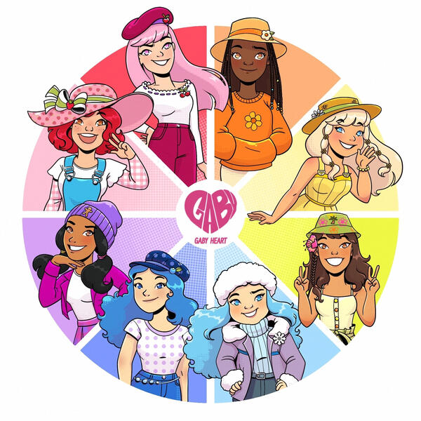Since I was a child I love Strawberry Shortcake and besides inspiring a lot in the 2007 version I also wanted to make each character with a different kind of hat! https://www.behance.net/gallery/179481249/Strawberry-Shortcake-Color-wheel-%28fanart%29