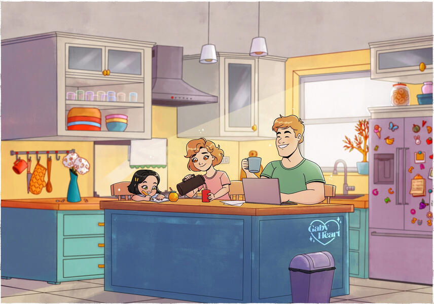 Job hunting in the kitchen ❤ https://www.behance.net/gallery/189340465/Job-hunting-in-the-kitchen